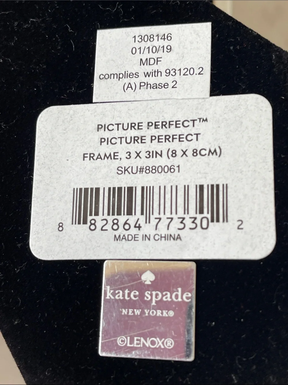 kate spade LENOX Mirrored Glass 3x3 Frame in Silver Picture Perfect